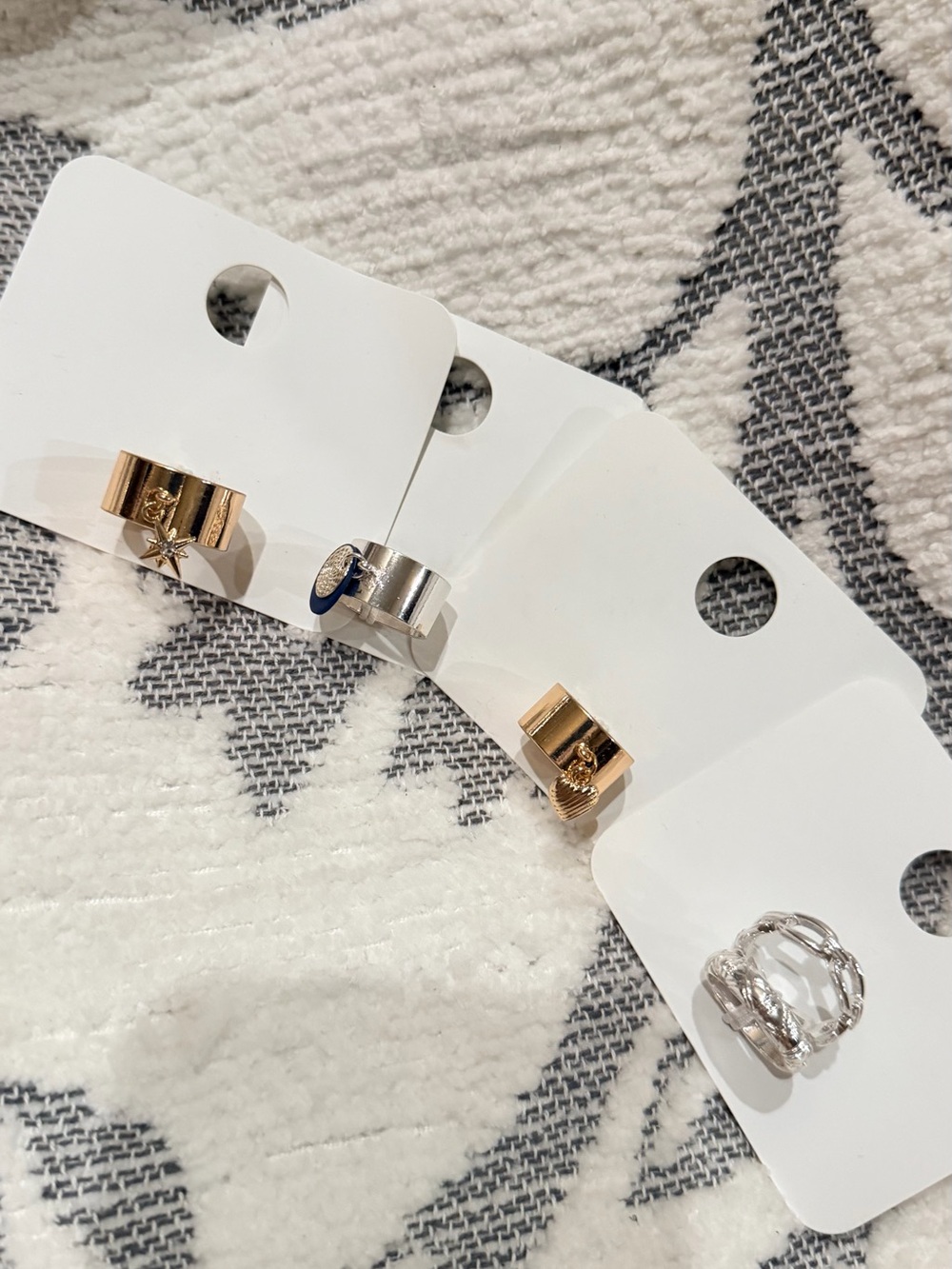 Mixed Metal Midi Rings Set - Gold & Silver